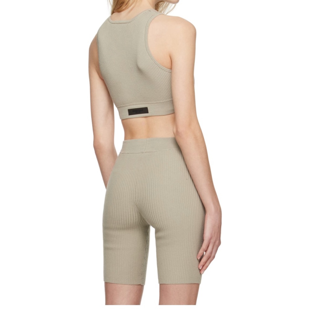 Fear of God ESSENTIALS SS23 knit ribbed bike sport short, color: Seal | M, NWOT - Picture 11 of 12